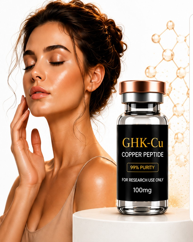 GHK-Cu Copper Peptide – radiant skin and product vial